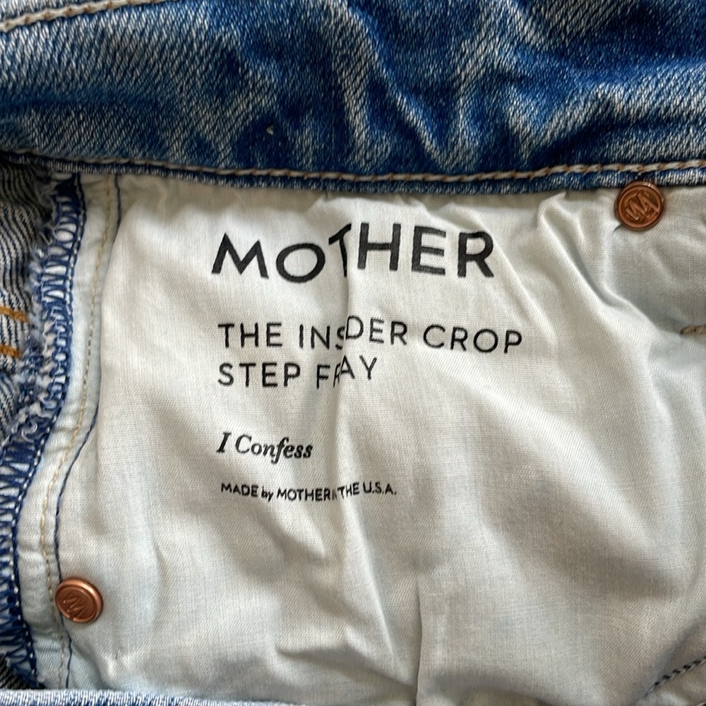 Mother The Insider Crop Step Fray Jeans - Picture 5 of 7
